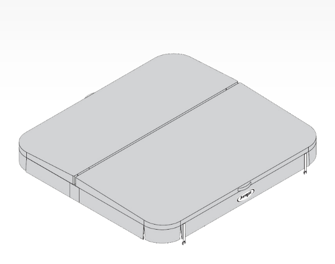 Крышка-чехол для Jacuzzi J-335 Bordeaux (размеры: 213*213 см) (рис.1)