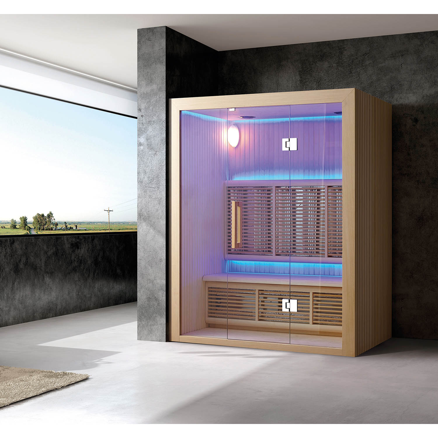 Инфракрасная сауна Mexda WS-1413 красный кедр 1500*1050*1900 (рис.1)